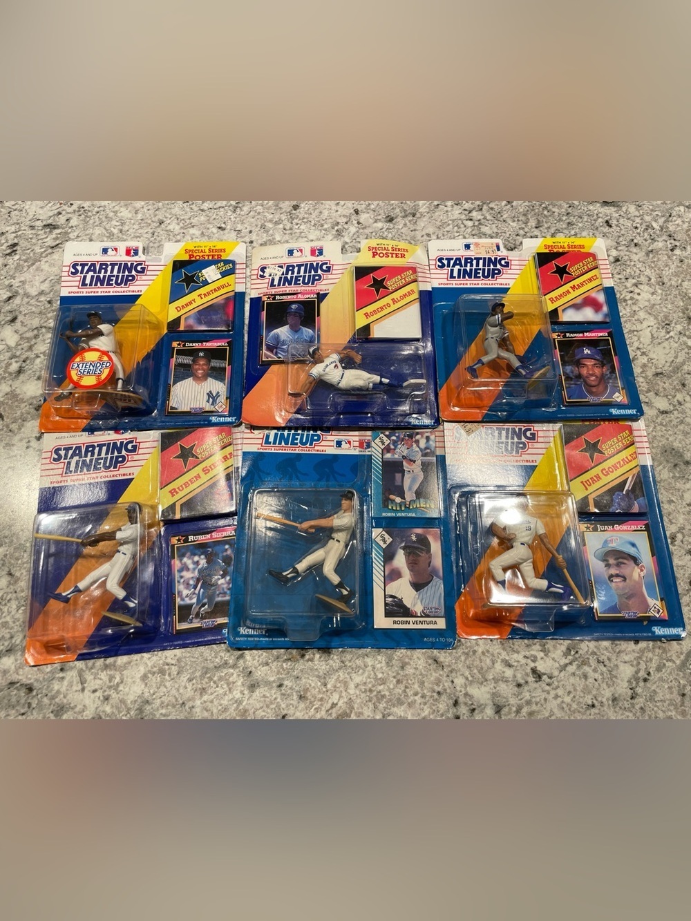 Starting Lineup Baseball Sports Super Star Collectible Figures lot of 6